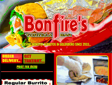 Tablet Screenshot of bonfirestortillabar.com